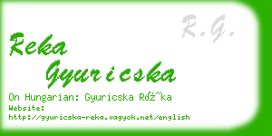 reka gyuricska business card